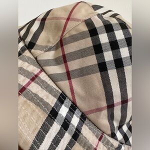 Burberry Tan and Red Checkered Bucket Hat